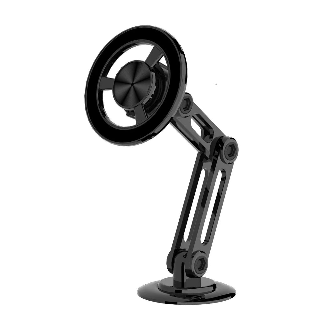 All-metal magnetic car phone holder with magnetic rings available in black silver gold rose gold colours
