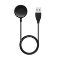 Black plastic USB watch charger measuring 34mm wide with wireless charging surface