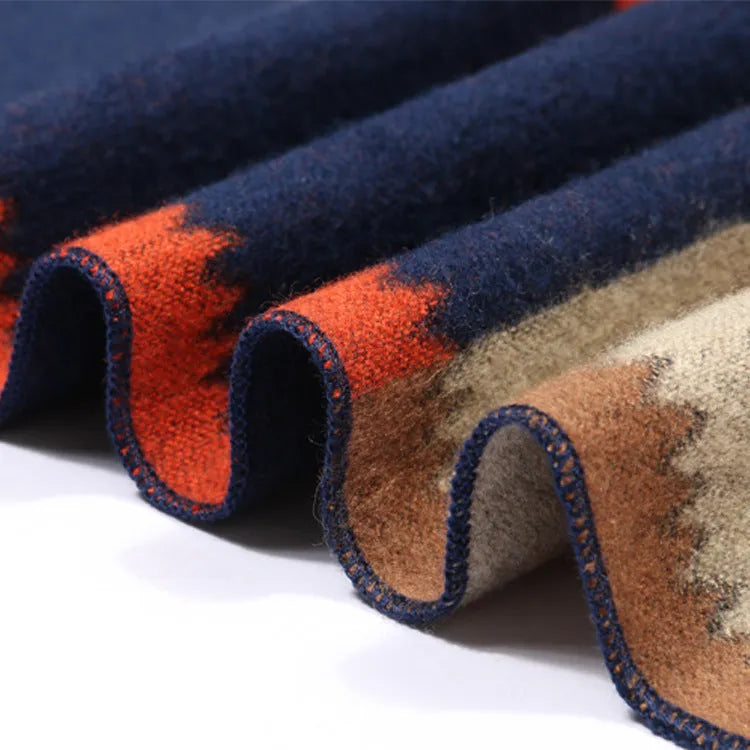 Flos Llama imitation cashmere scarf in M camel with tassels, 180x30cm