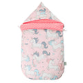 Newborn baby fleece blanket stroller cover 80x46cm blue starry sky pattern with 3D foaming lining