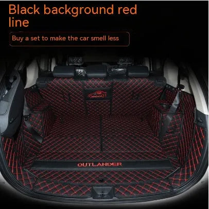 Mitsubishi Outlander boot liner mat with 3D edging in black with red trim line