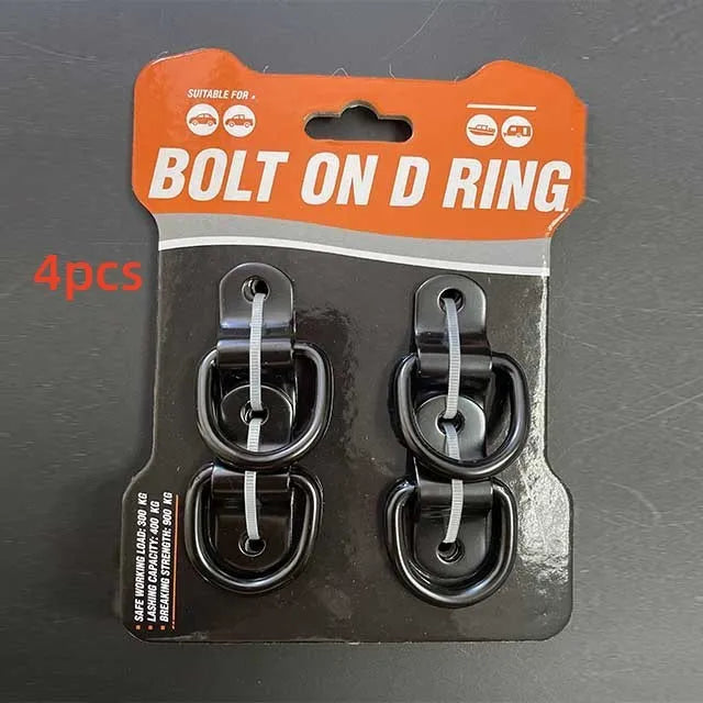 Galvanized carbon steel floor hook with black finish for truck cargo securing