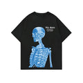 Men's grey digitally printed streetwear T-shirt with pattern detail on front, short sleeves, casual pullover style