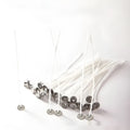 White cotton candle wicks in 2.6cm, 6cm and 8cm lengths for DIY candle making