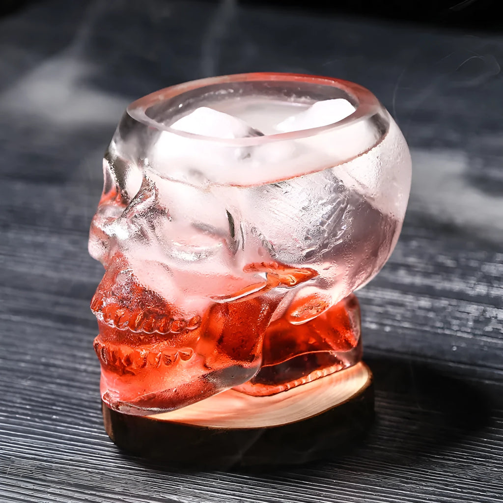 Skull wine glass transparent ordinary glass 160ml Halloween party novel drinkware