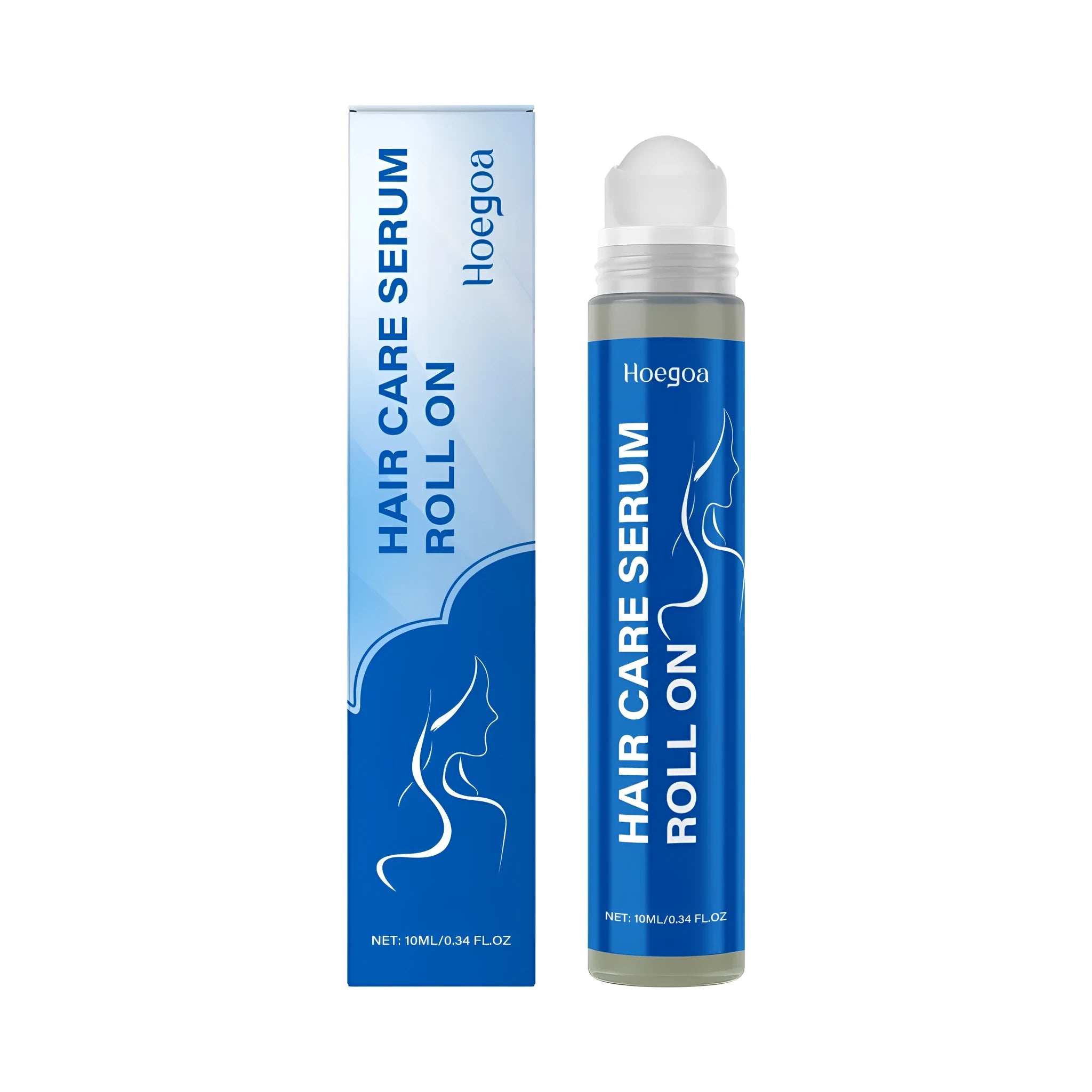 Rosemary Hair Growth Ball Liquid 10ml bottle with dropper on a white background, featuring rosemary oil and ginger root oil ingredients