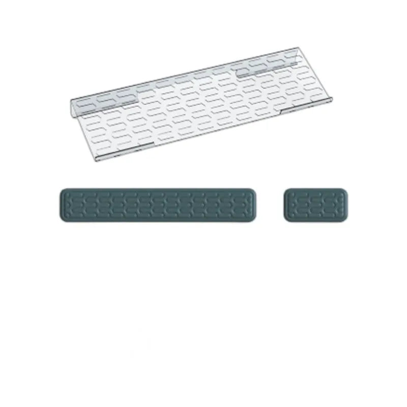 Double-sided keyboard and mouse pad with memory foam wrist rest in choice of colours