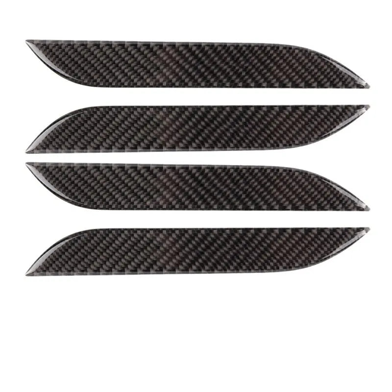 Carbon fibre door handle protection patches for Tesla Model S interior
