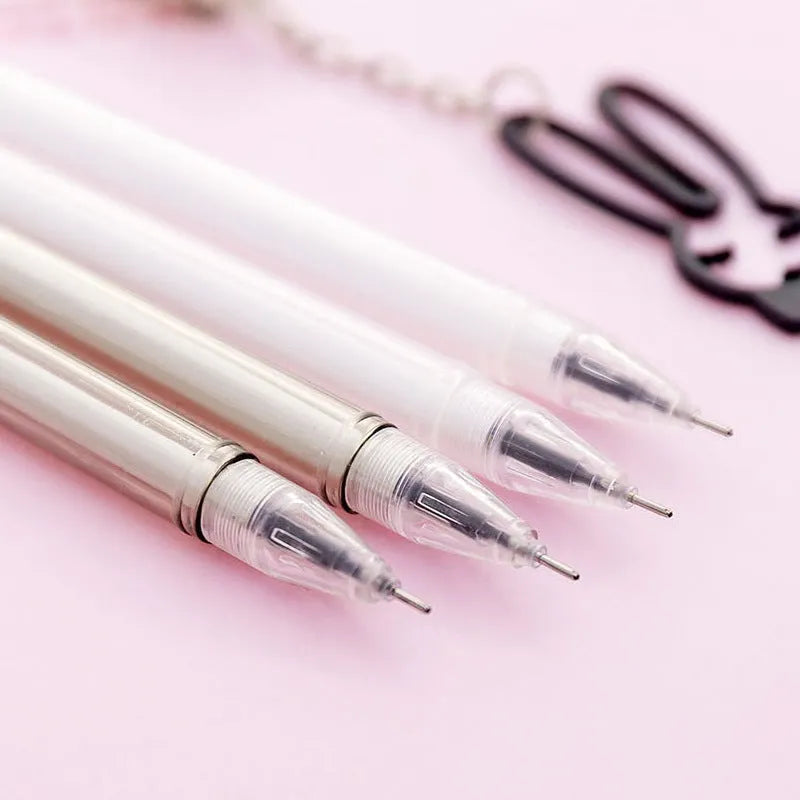 Paper crane rabbit pendant gel pen with 0.38mm tip and plastic shell