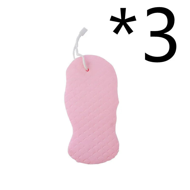 3D white bath sponge with fish scale pattern for gentle body exfoliation.