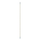 Dryer vent cleaning brush with bendable pole and nylon bristles on a white background