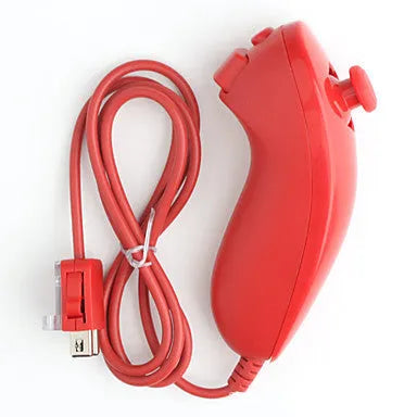Wii left and right gamepad controllers with infrared sensor and hand rope, shown in multiple colour options.
