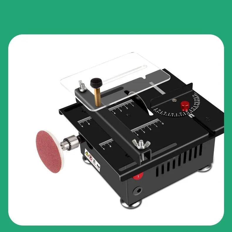 Lithium battery cordless desktop saw with metal construction for household workshop cutting tasks