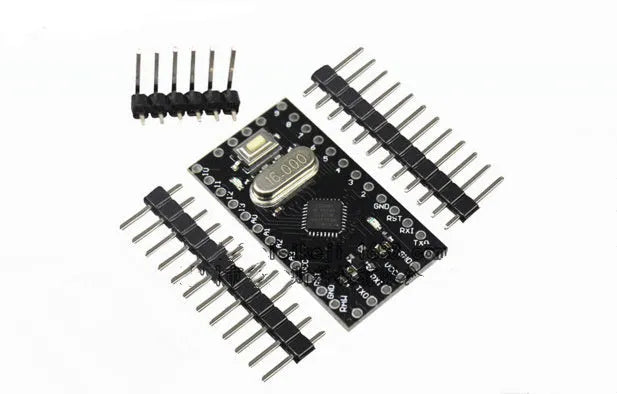 Mini Pro professional microcontroller circuit board with Atmega328P chip and multiple pin headers