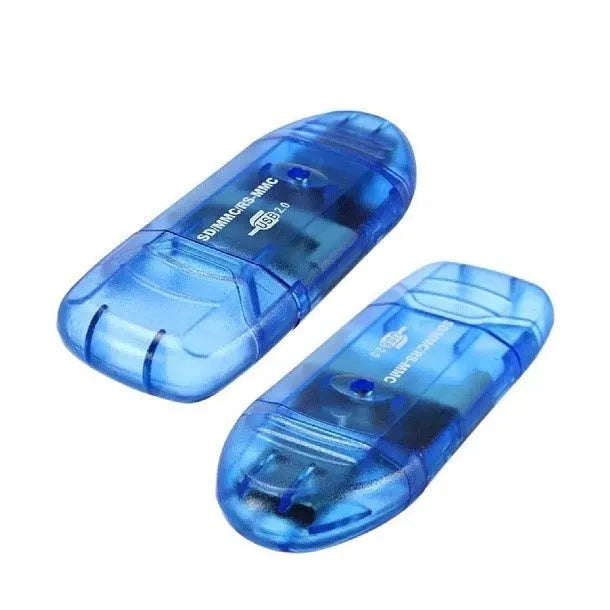 Transparent plastic USB card reader with optional LED lighting for business promotional gifts