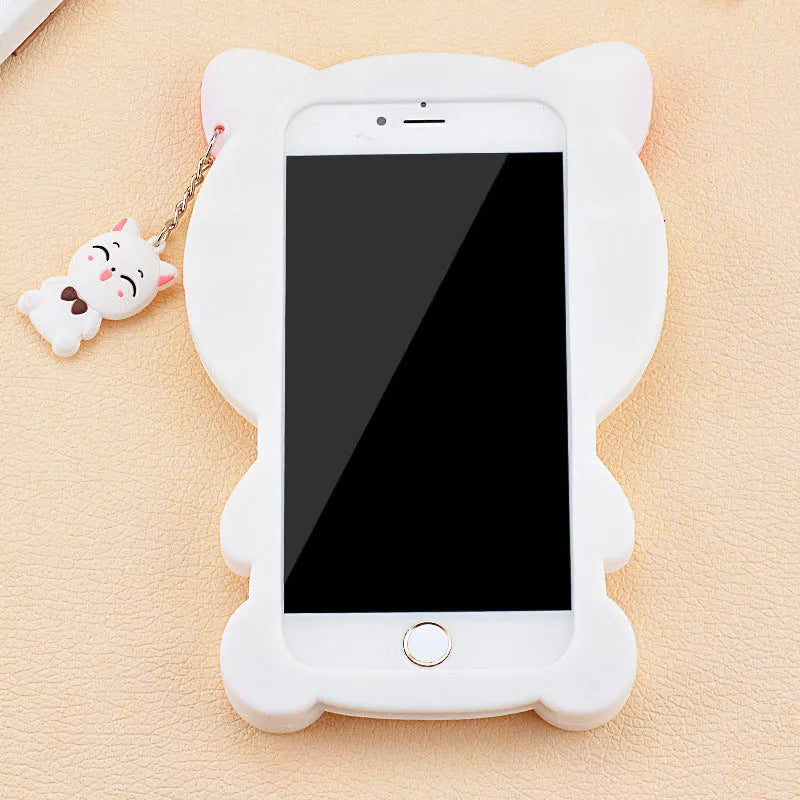 Soft silicone phone case with edge-proof protection shown on a smartphone.