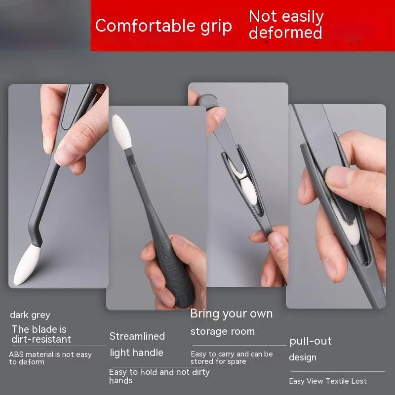 R20212 plastic sketch rubbing knife with fluorescent pen eraser smear tip