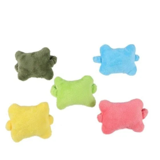 Plush wrist protector mouse pad in blue, green, or pink colours for keyboard typing comfort