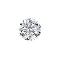 Round moissanite stone with eight hearts and eight arrows cut pattern showing polished surface