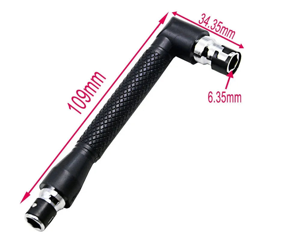 L-shaped double-headed socket wrench with ten drill bits in 45# steel construction