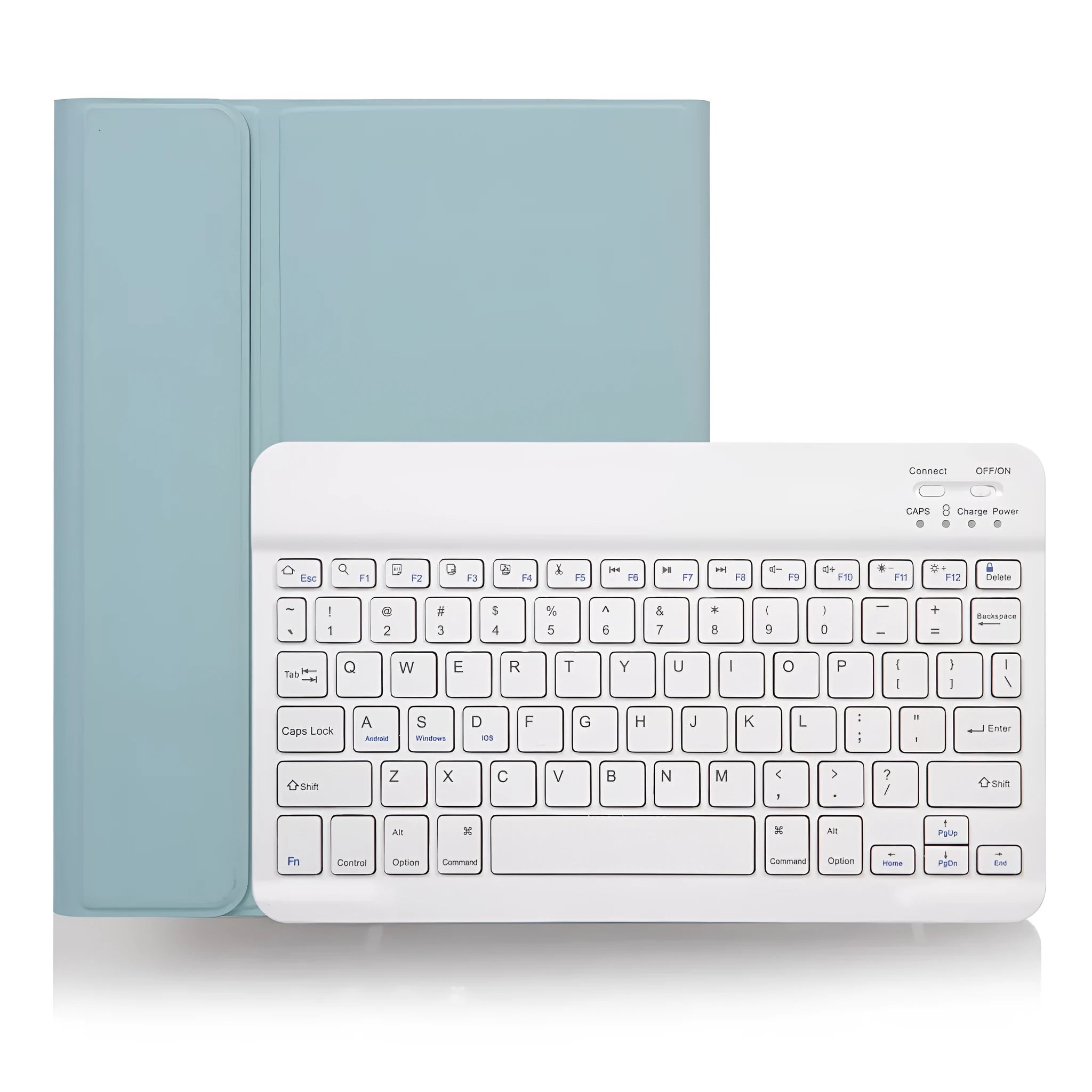 X11B external Bluetooth keyboard in split leather case green black colour option