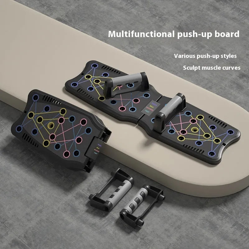 ABS plastic push up support plate fitness equipment on a floor, colour options available.