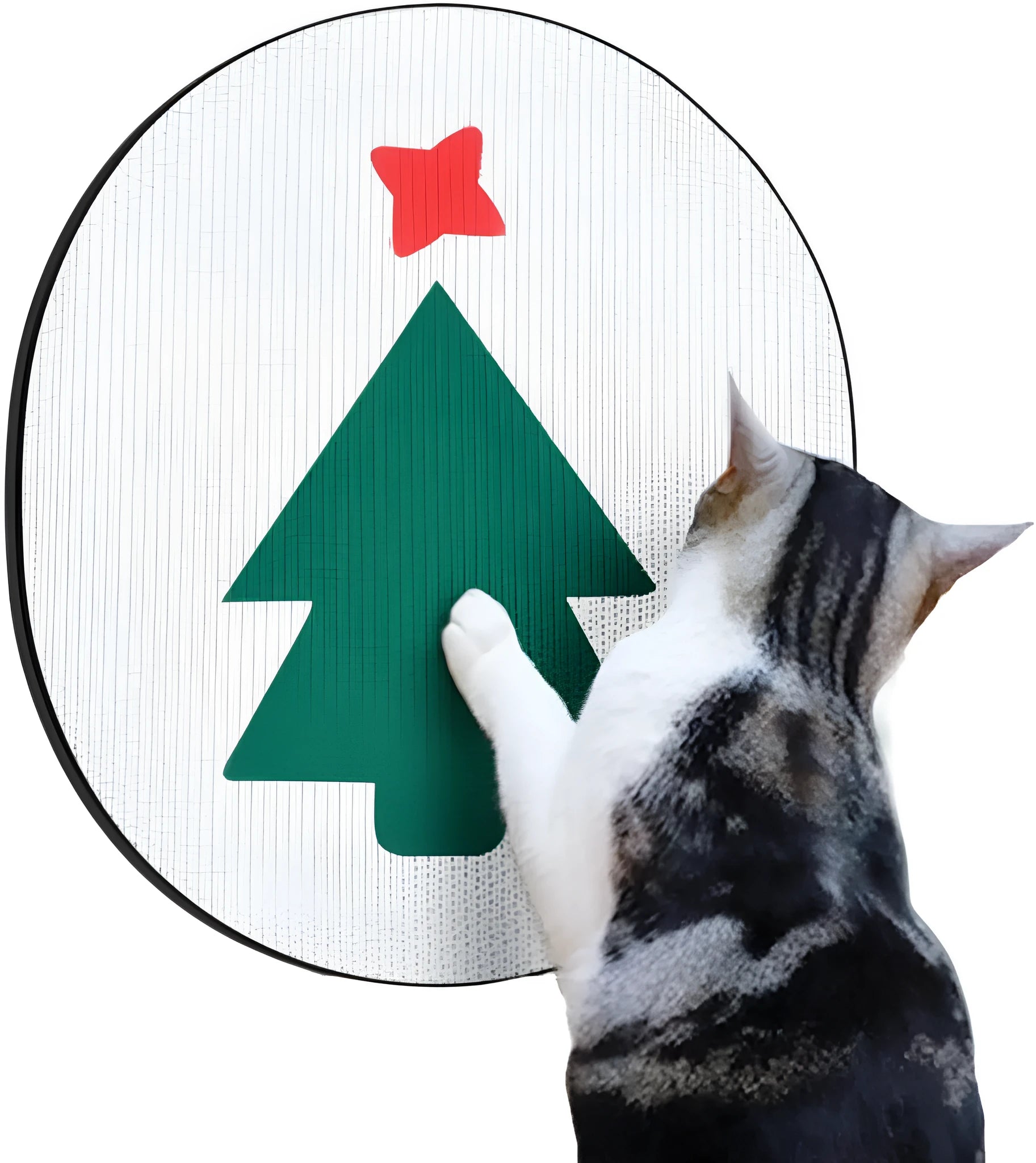 Wall mounted vertical cat scratcher with corrugated cardboard surface