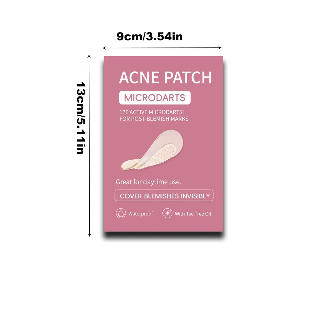 Box of 9 transparent acne patches for pimple treatment on skin