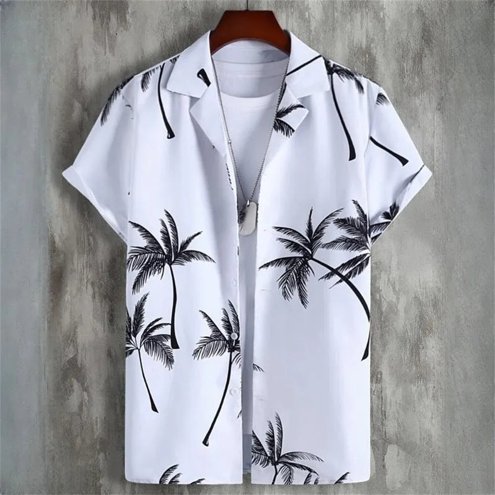 Men's camouflage pattern shirt with 3D digital stitching detail on polyester fabric