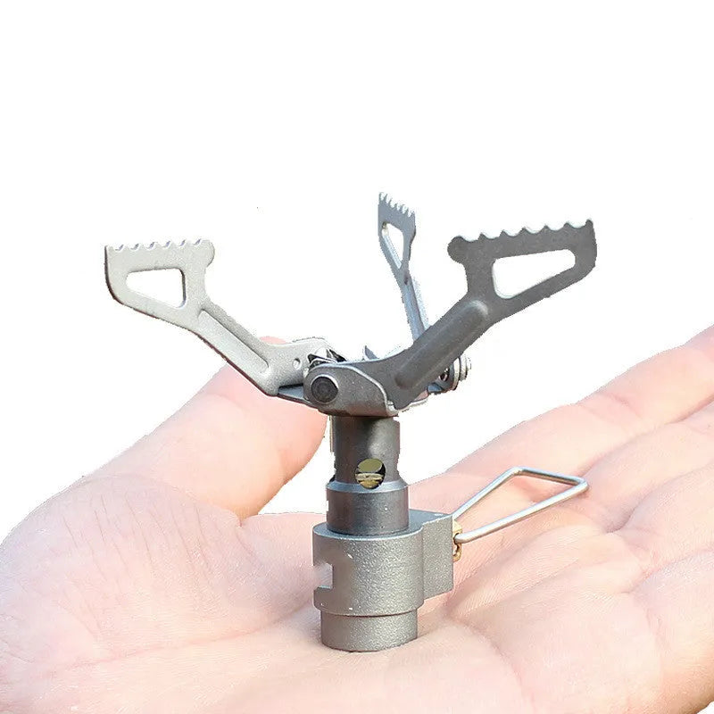 Portable propane camping stove with one-piece furnace for outdoor cooking