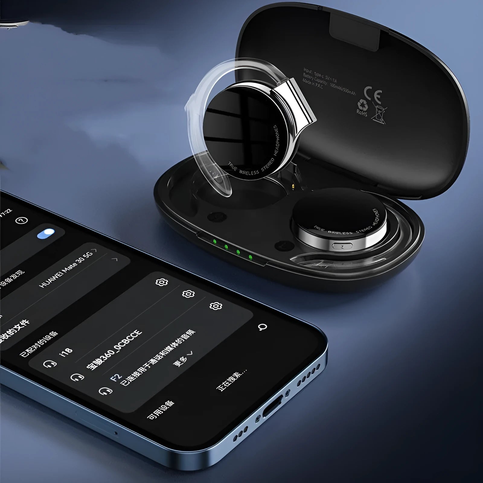 Black and white sports wireless Bluetooth earphones with ear plug design.