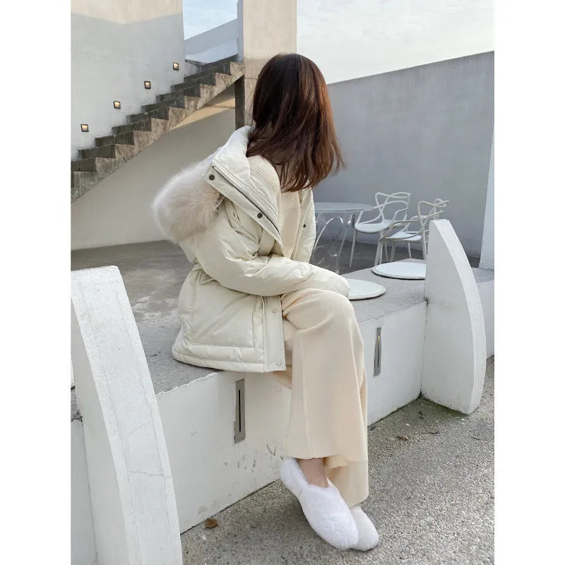 Women's high waist knitted wide-leg trousers in black colour with elastic waistband and straight-leg cut