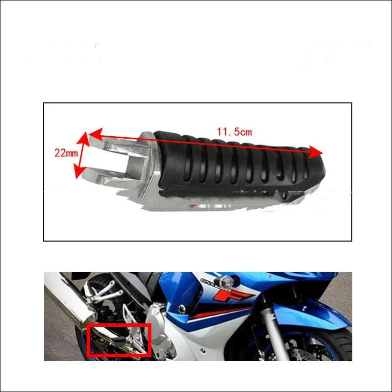Black aluminium alloy motorcycle foot pedals replacement set for Suzuki Hayabusa and V-Strom models