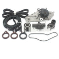 Metal belt and water pump assembly kit for automotive cooling systems measuring 28×18×16 cm