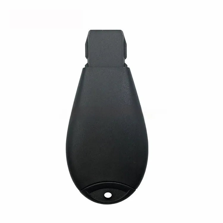 ABS brass replacement car key shell for Dodge and Chrysler vehicles, showing dimensions