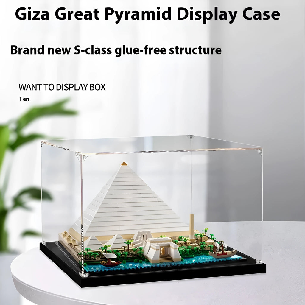 Egypt Khufgiza Great Pyramid acrylic display box 18L transparent stackable dustproof storage