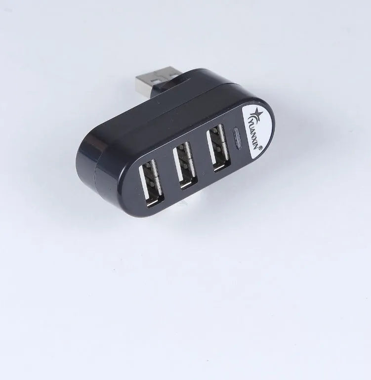 USB splitter hub with multi-interface spin colour design in black and white colour options