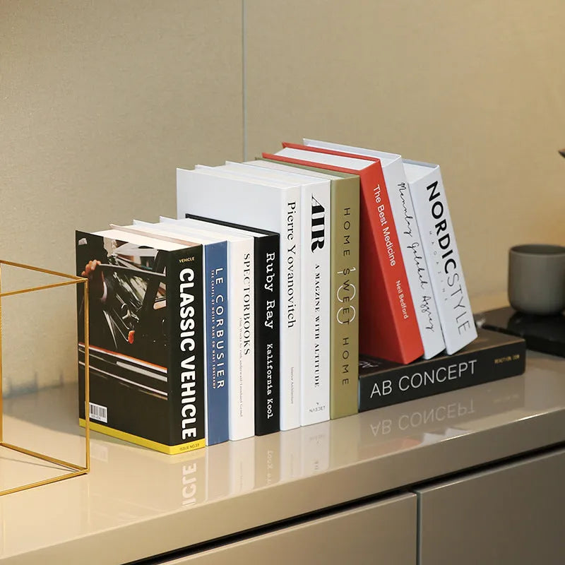 Simulation book ornament fake book decoration prop made of cardboard in simple modern style 27x18x6cm