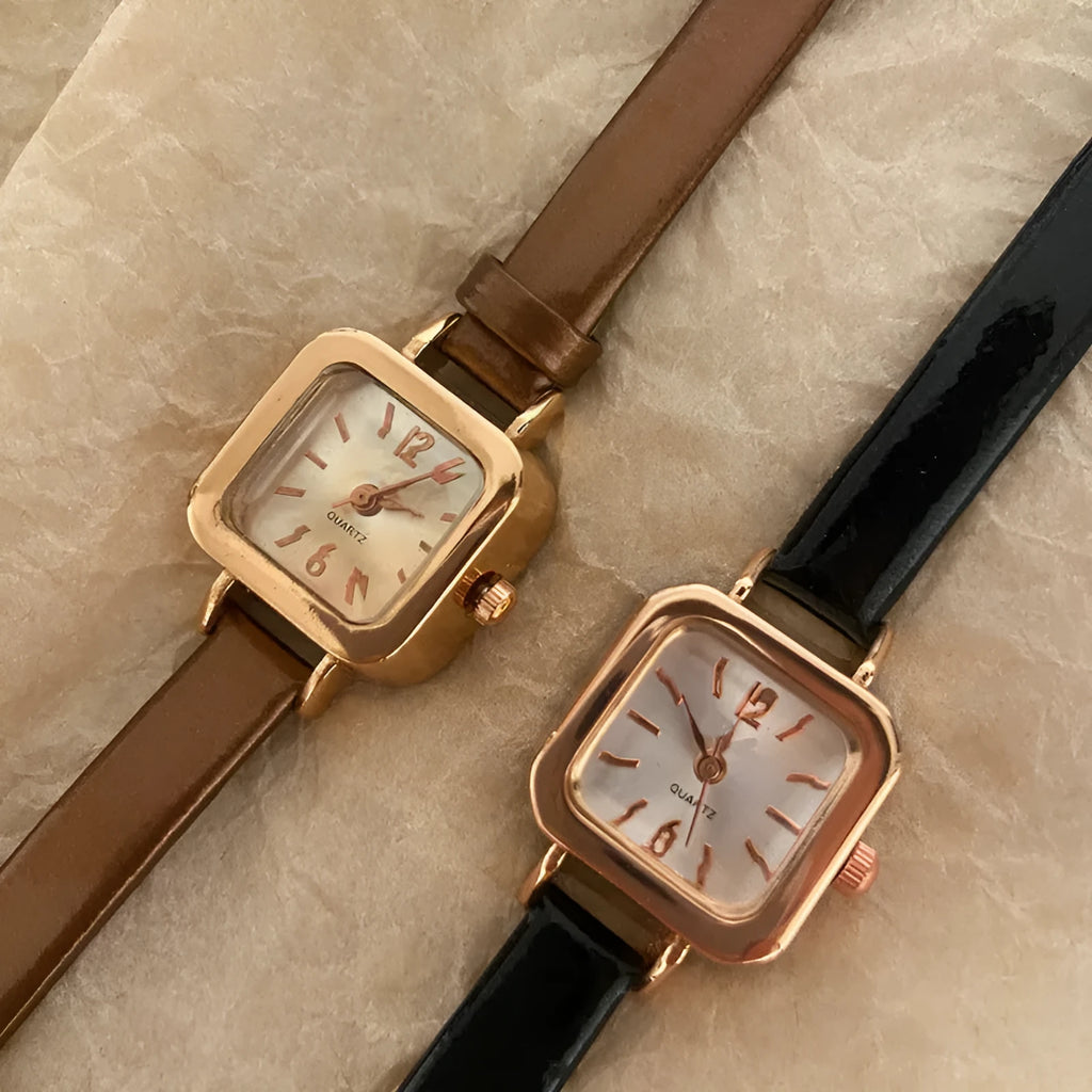 Women's fashion watch with 10mm thickness and alloy case in four colour options