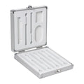 Silver aluminium soldering iron storage box with compact 154mm dimensions