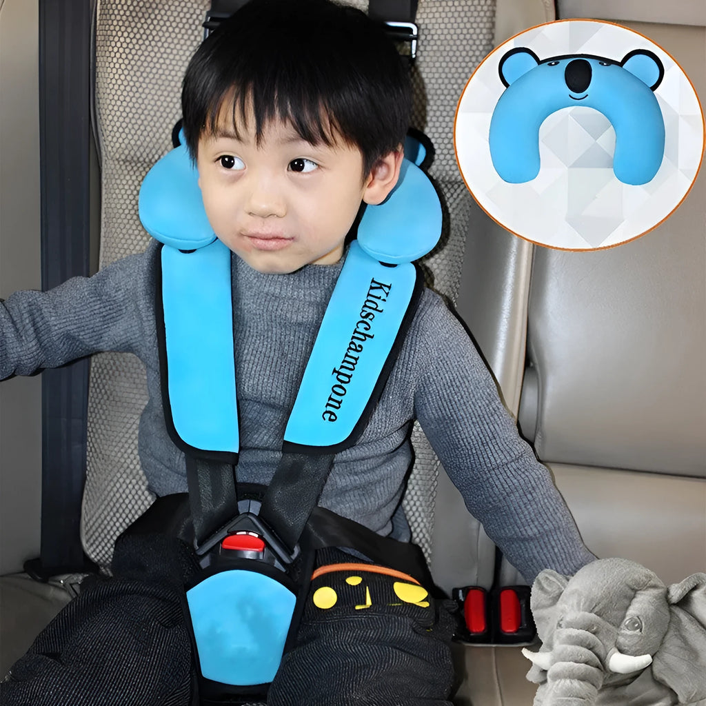 Portable child car seat belt retainer for 12-36kg toddlers with polyester construction