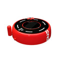 Round car-shaped solar-powered aroma diffuser ornament for vehicle interiors in black, red or white