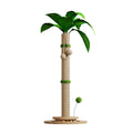 Vertical cat climbing frame with hemp rope scratching columns in canna colour