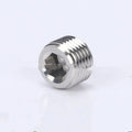 304 stainless steel hexagon head plug for 3/8 inch pipe bulkhead connections.