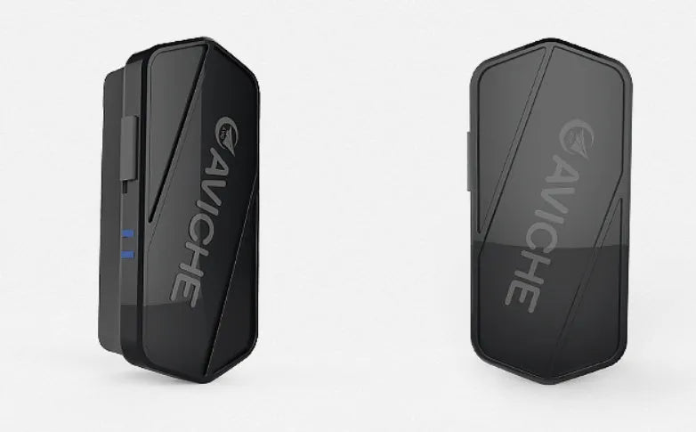 Black portable air purifier necklace with 650mAh battery, dimensions 80mm x 37mm x 24mm