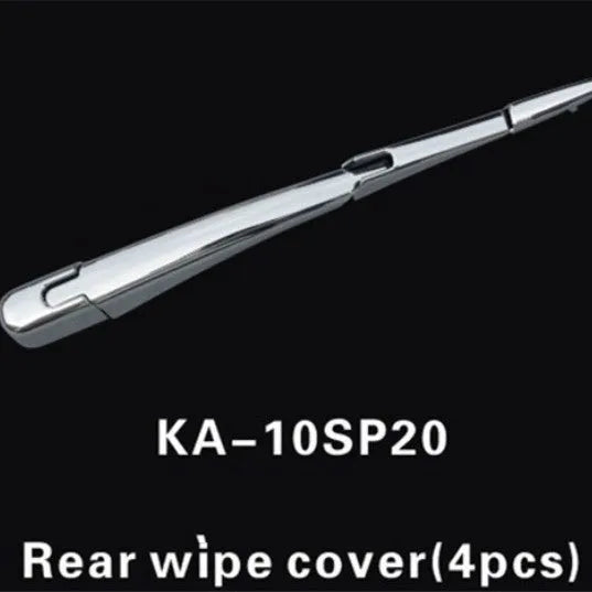 Hyundai rear window wiper cover trim set in silvery ABS plastic for 2010 models