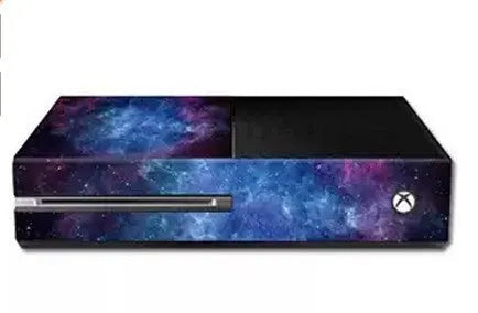 Blue matte finish Xbox One console skin sticker with 5 pieces shown