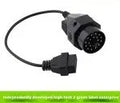 BMW OBD2 diagnostic adapter cable showing 20-pin male and 16-pin female connectors