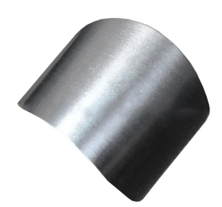 Stainless steel finger guard for kitchen safety during vegetable cutting tasks