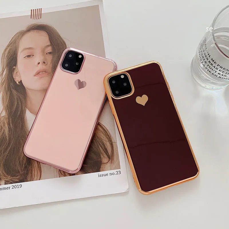 Solid colour TPU smartphone back cover case for iPhone models on a plain background.